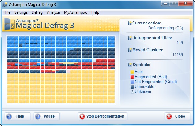Ashampoo Magical Defrag 3 3.02 Screenshot