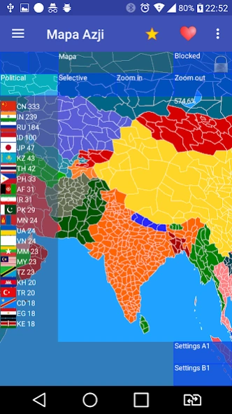 Asia Map 1.35.1 Screenshot