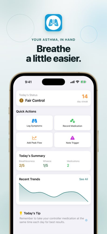 Asthma: Tracker & Reminders 2.3.0 Screenshot