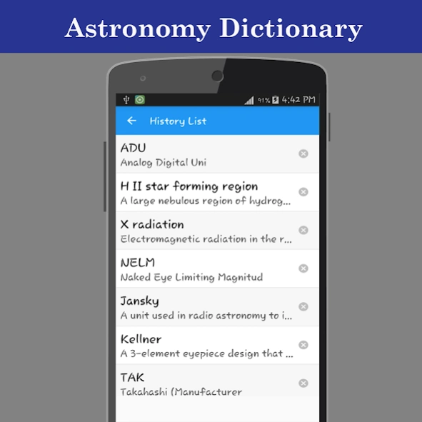 Astronomy Dictionary  Screenshot