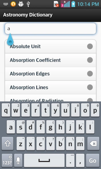 Astronomy Dictionary  Screenshot