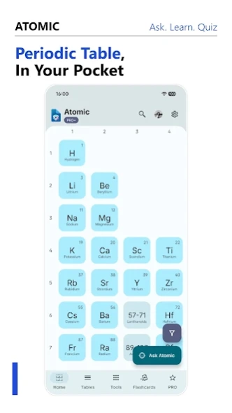 Periodic Table - Atomic 5.0.3m Screenshot
