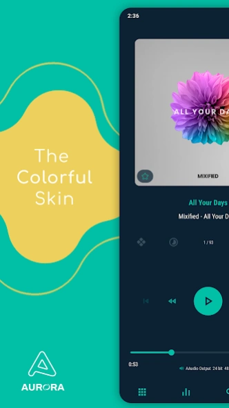 Aurora - Poweramp Skin 10.6.4 Screenshot
