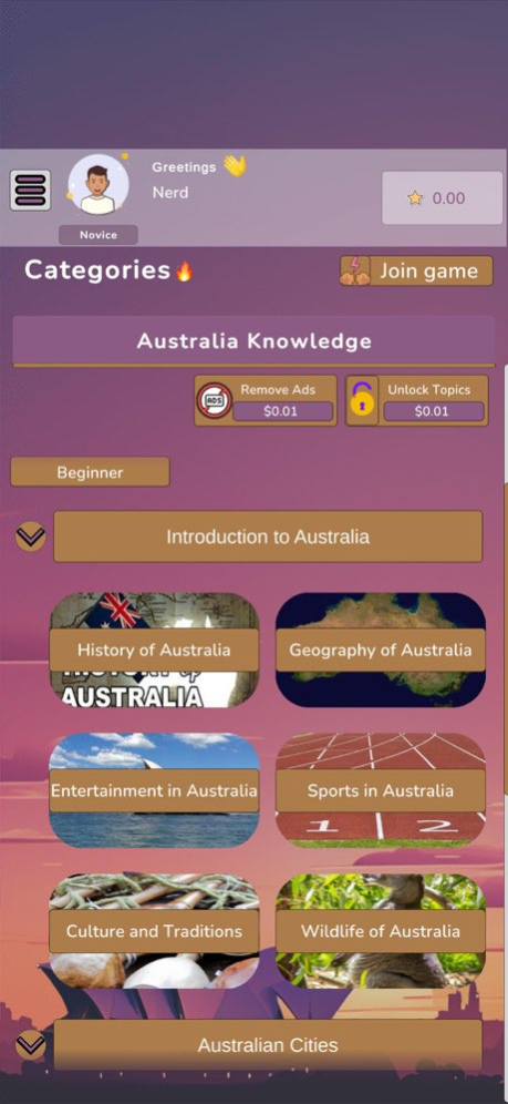 Australia Quiz 73.08 Screenshot