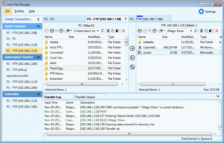 Auto FTP Manager 7.24 Screenshot