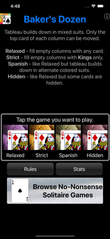 Baker's Dozen Solitaire 1.13 Screenshot
