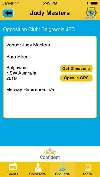 Balgownie Junior Football Club 1.2 Screenshot