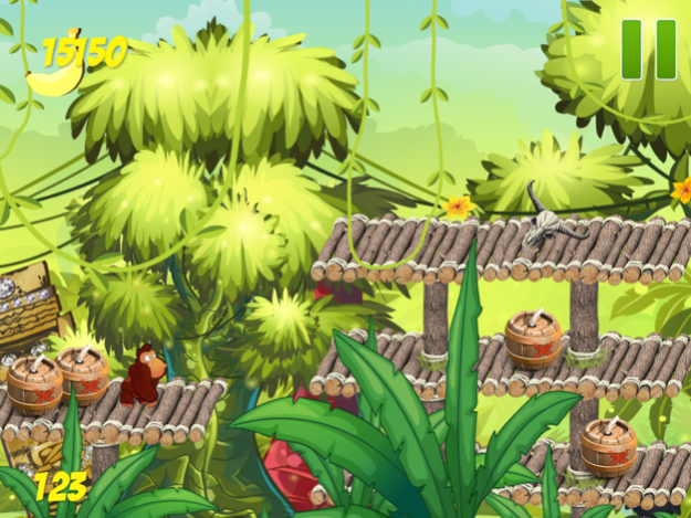 Banana Monkey Jungle Run Game 2- Gorilla Kong Lite 2.0 Screenshot