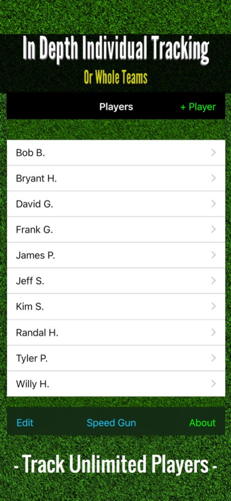 Baseball Stats Tracker Touch 2.0 Screenshot