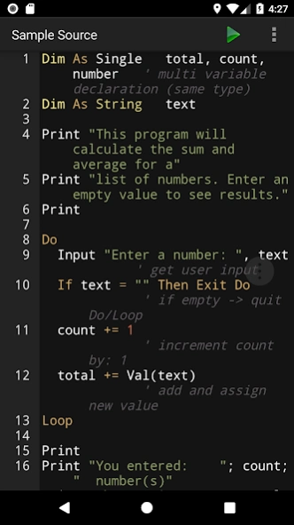BASIC Programming Compiler 2.8 Screenshot