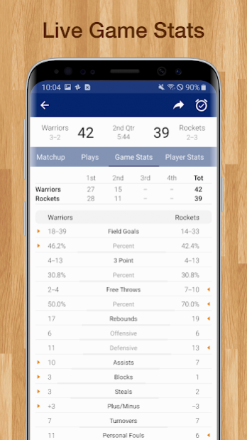 Warriors Basketball: Live Scores, Stats, & Games 9.0.8 Screenshot