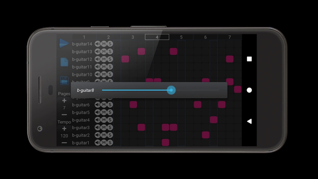 Bass Guitar Drum Machine. Crea 1.1 Screenshot