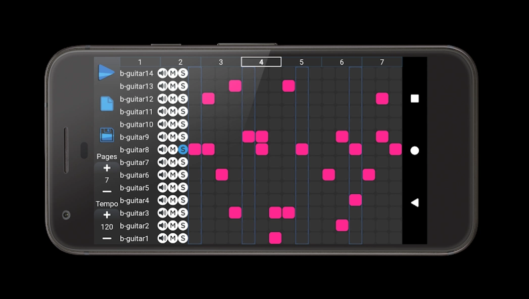 Bass Guitar Drum Machine. Crea 1.1 Screenshot