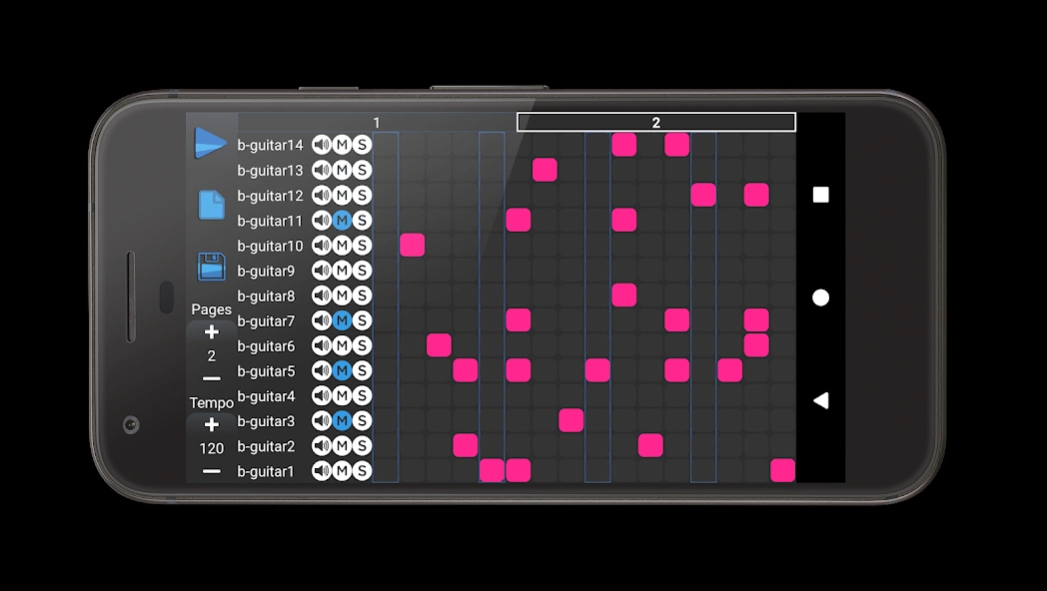 Bass Guitar Drum Machine. Crea 1.1 Screenshot