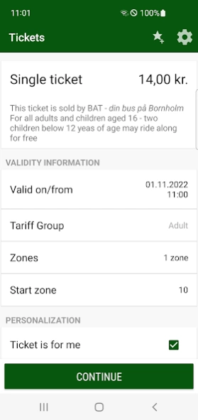 BAT Mobileticket 2.3 Screenshot