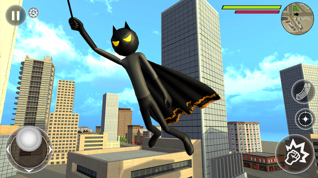 Bat Rope Hero Stickman Crime - Gangster Mafia Game 1 Screenshot