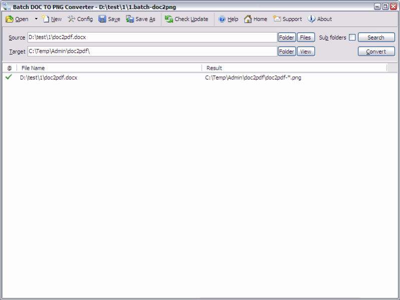 Batch Word to PNG Converter 2026.18.1003 Screenshot