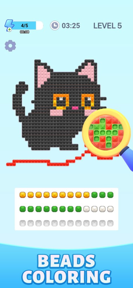Beads Coloring: Jewel Pixel 3D 1.4 Screenshot