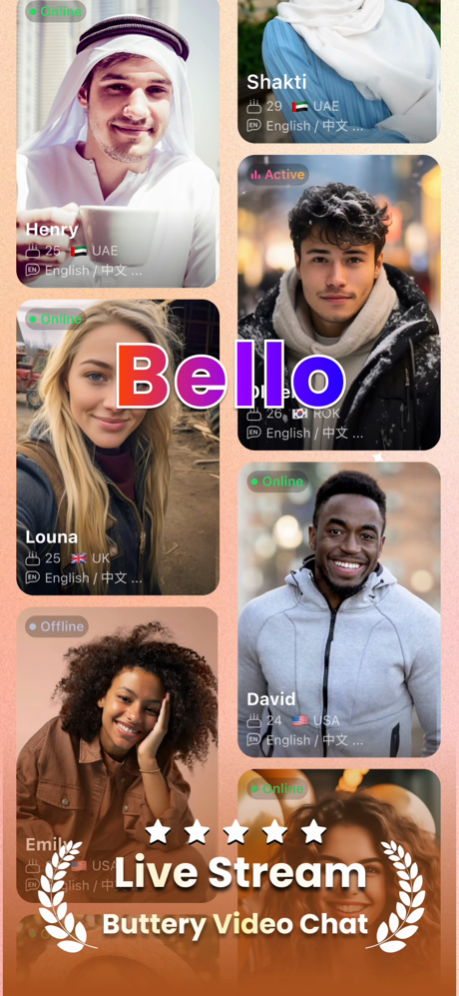Bello:Video Chat & Live Stream 2.0.1 Screenshot