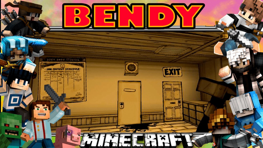 Bendy Ink Machine Minecraft MCPE Mod 3.11 Screenshot