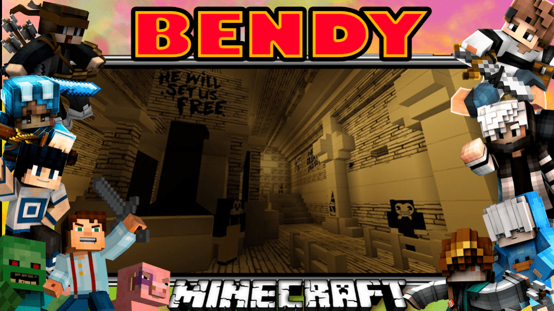 Bendy Ink Machine Minecraft MCPE Mod 3.11 Screenshot