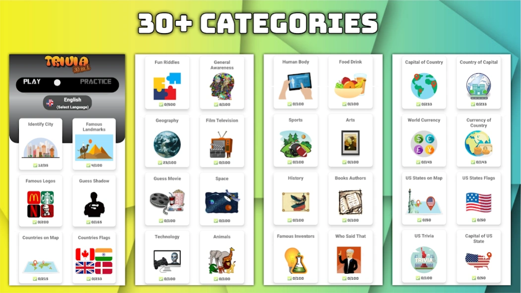 30in1 Trivia & Logo Quiz Game 4.2.7 Screenshots 1