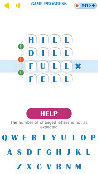 Between the Words: Word Ladder  Screenshot