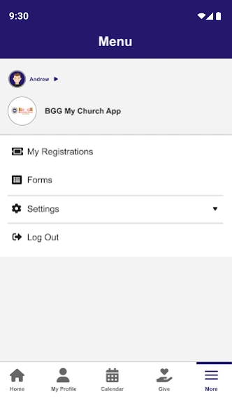 BGG My Church App  Screenshot
