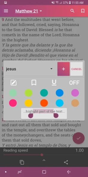 Bible English Spanish Offline 18.1 Screenshot