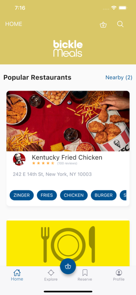 Bickle Meals  Screenshot