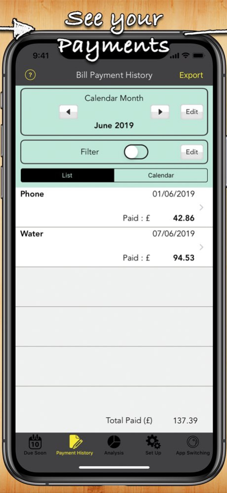 Bill Assistant Pro 4.38 Screenshot
