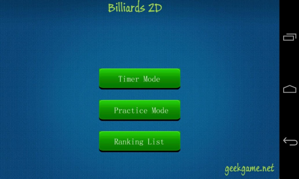 Billiards 2D 2.0 Screenshot