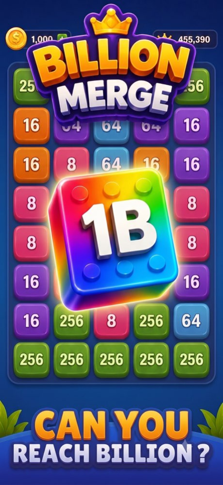 Billion Merge - Numbers Puzzle  Screenshot