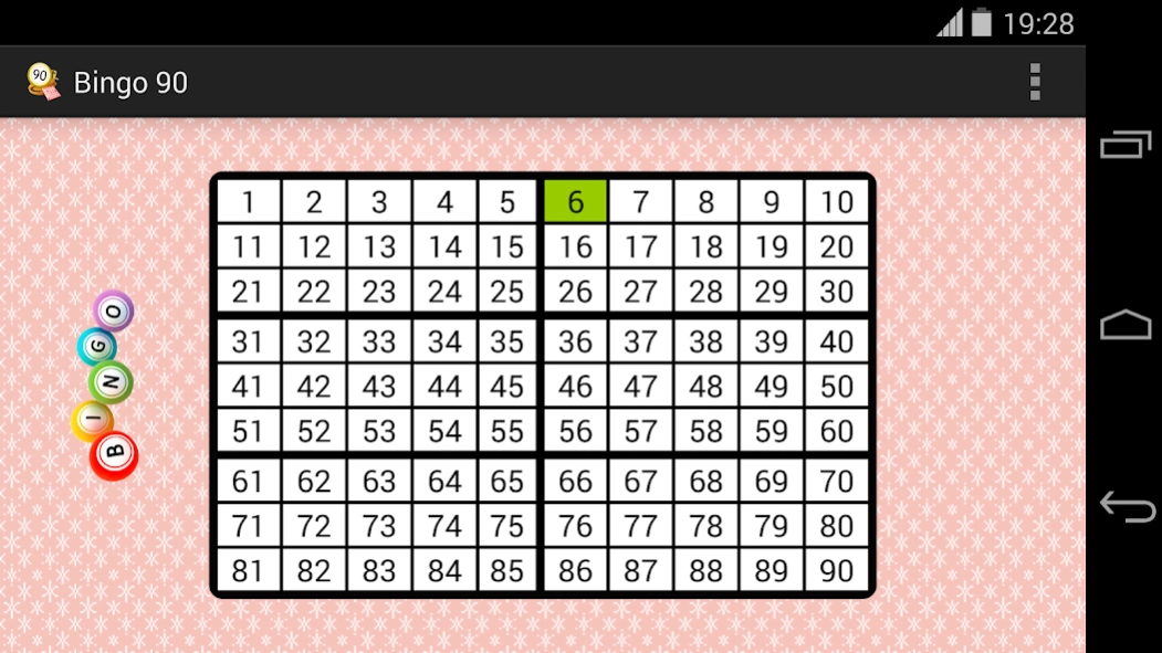 Bingo 90  Screenshot