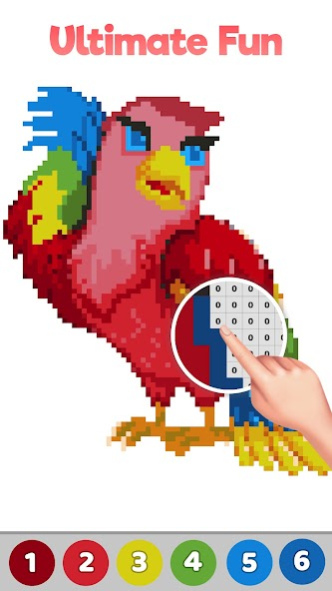 Birds Pixel Art Coloring Book 4.2 Screenshot