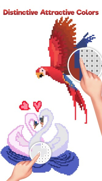 Birds Pixel Art Coloring Book 4.2 Screenshot