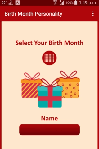 Birth Month Personality 1.1 Screenshot