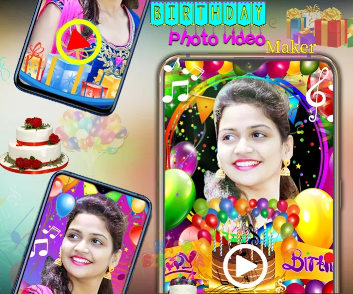 Birthday Videomaker with music  Screenshot