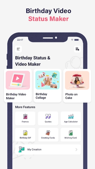 Birthday Video Status Maker  Screenshot