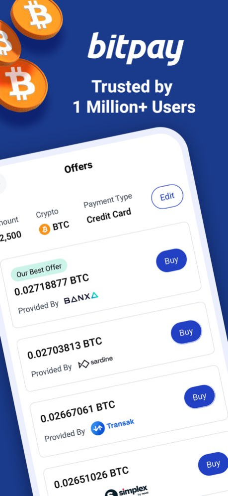 BitPay: Buy Bitcoin & Ethereum 14.47.3 Screenshot