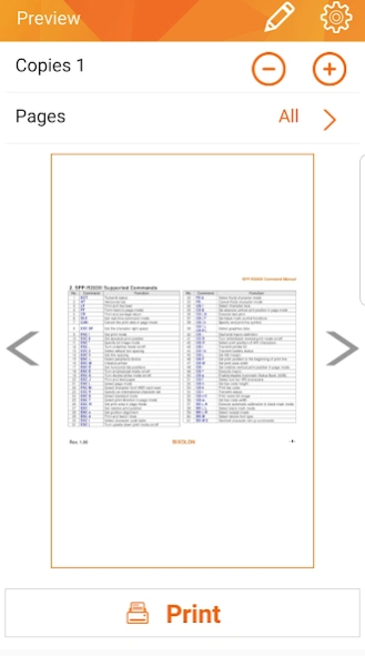 BIXOLON mPrint  Screenshot
