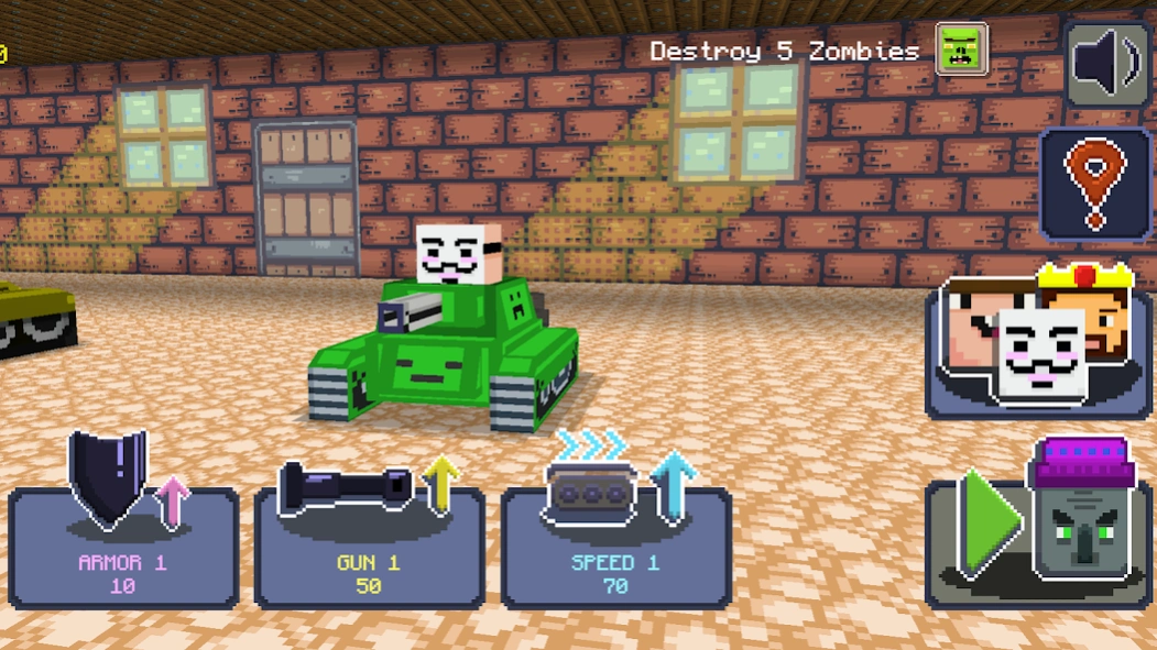 Blocky Tank 3D: noob vs zombie 1.0.1.0 Screenshot