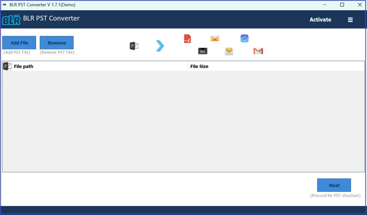 BLR PST Converter 1.7.1 Screenshot