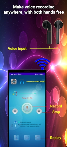 Earbuds Voice Recorder 3.4 Screenshot