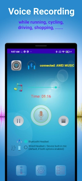 Earbuds Voice Recorder 3.4 Screenshot