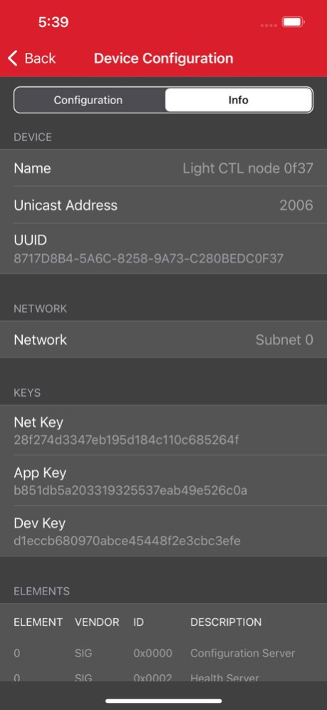 Bluetooth mesh by Silicon Labs 11.0.1 Screenshot
