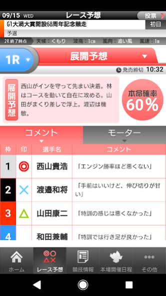 BOAT RACE 鳴門予想アプリ 3.0.2 Screenshot