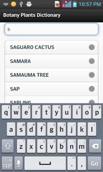 Botany Plants Dictionary  Screenshot