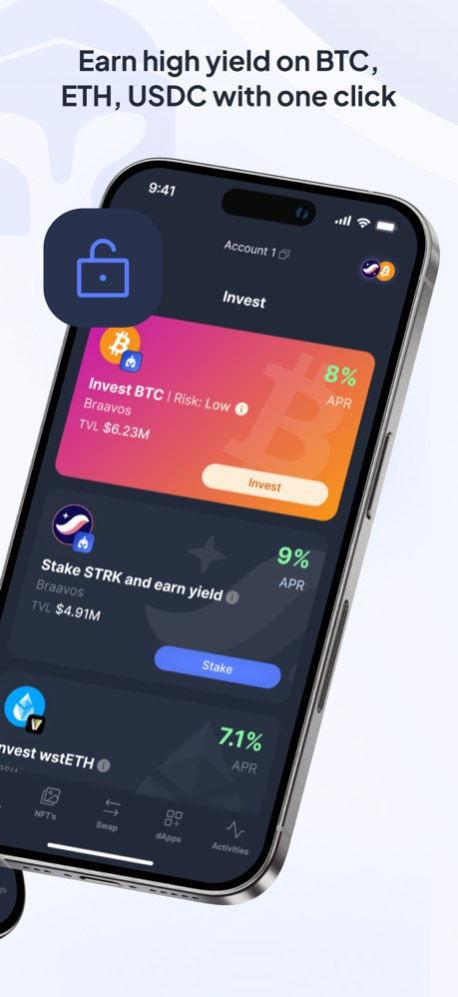 Braavos: BTC & Starknet Wallet 4.19.6 Screenshot