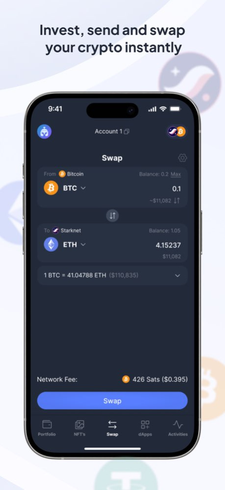 Braavos: BTC & Starknet Wallet 4.19.6 Screenshot